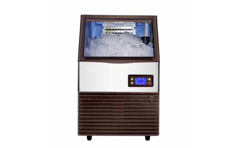 制冰機商用奶茶店50/68/88/120kg不銹鋼小型月牙冰塊制作機器